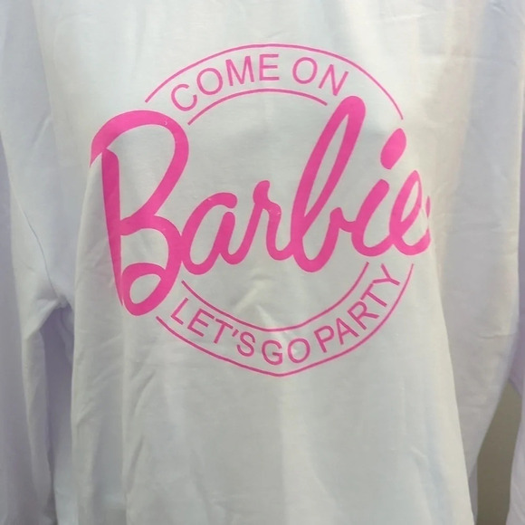 Come one let's go party women's white Long sleeve top - Picture 5 of 6